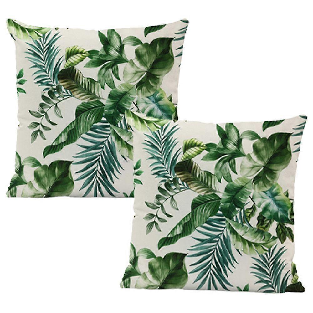 2pcs Square sofa bed sofa pillow cover-Garden element pillow cover