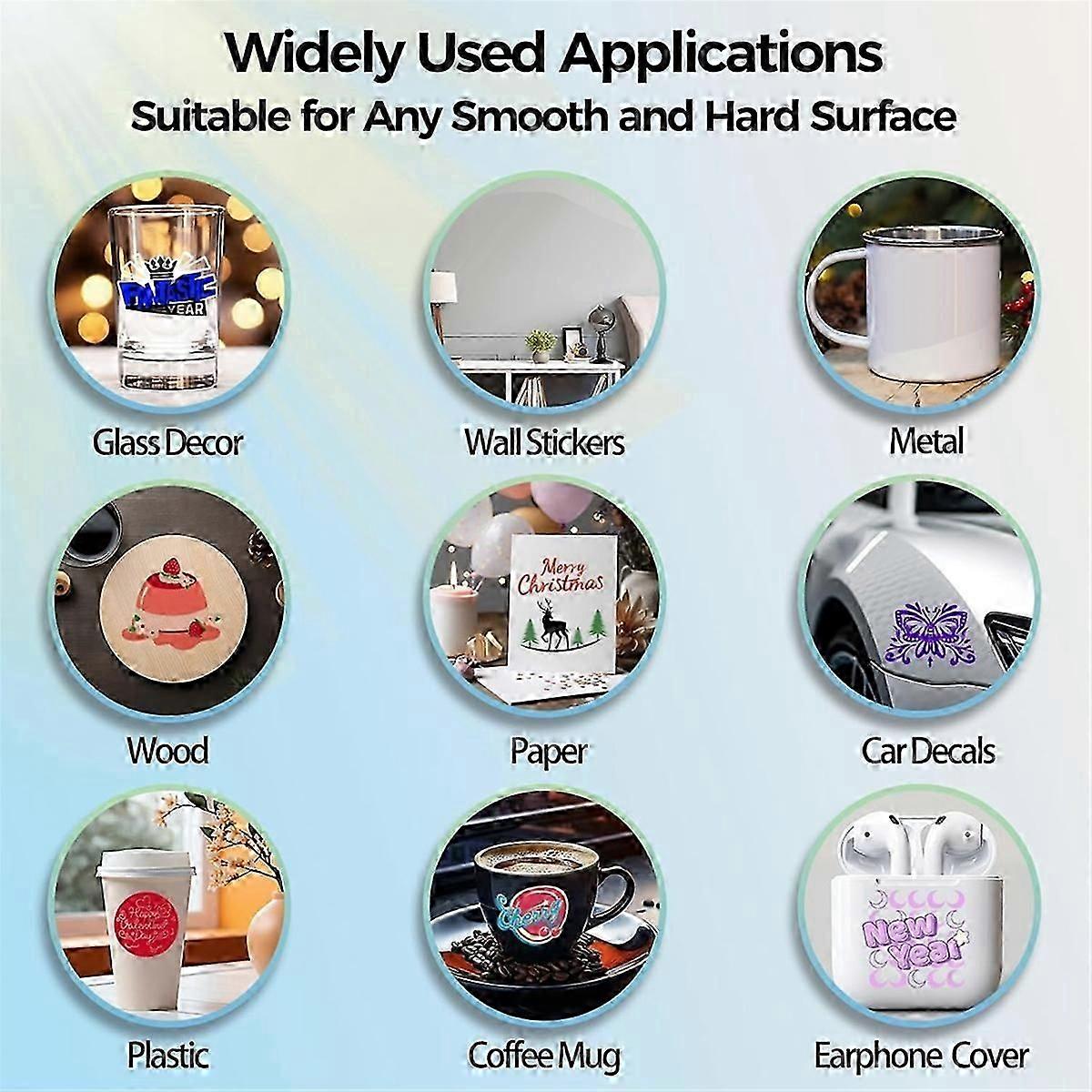 Sheets, 24 Colors Waterproof Adhesive Vinyl Bundle