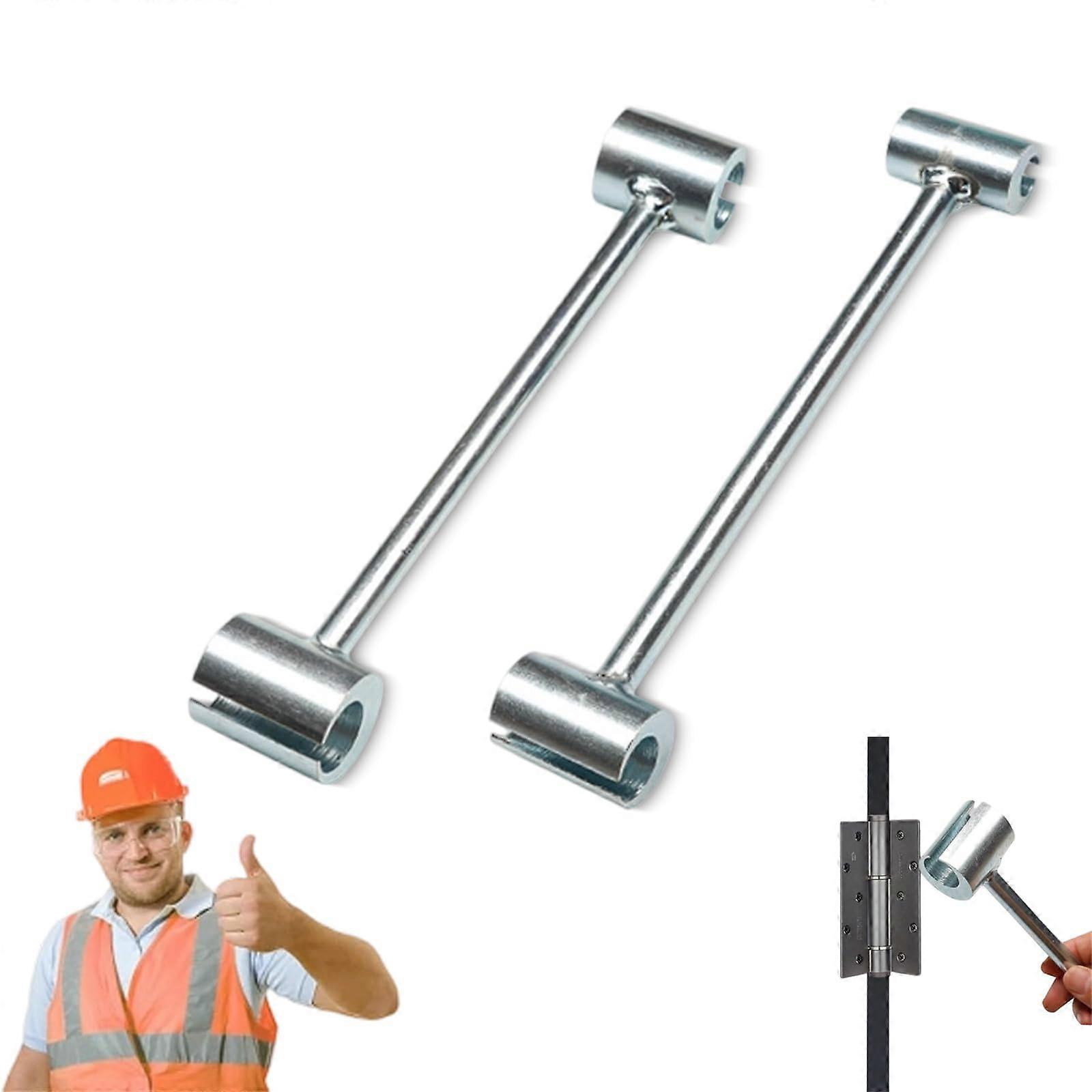 Door Hinge Adjustment Tool with Dual Head, TwoSize Stainless Steel Cabinet Hinge Adjuster for  Alignment