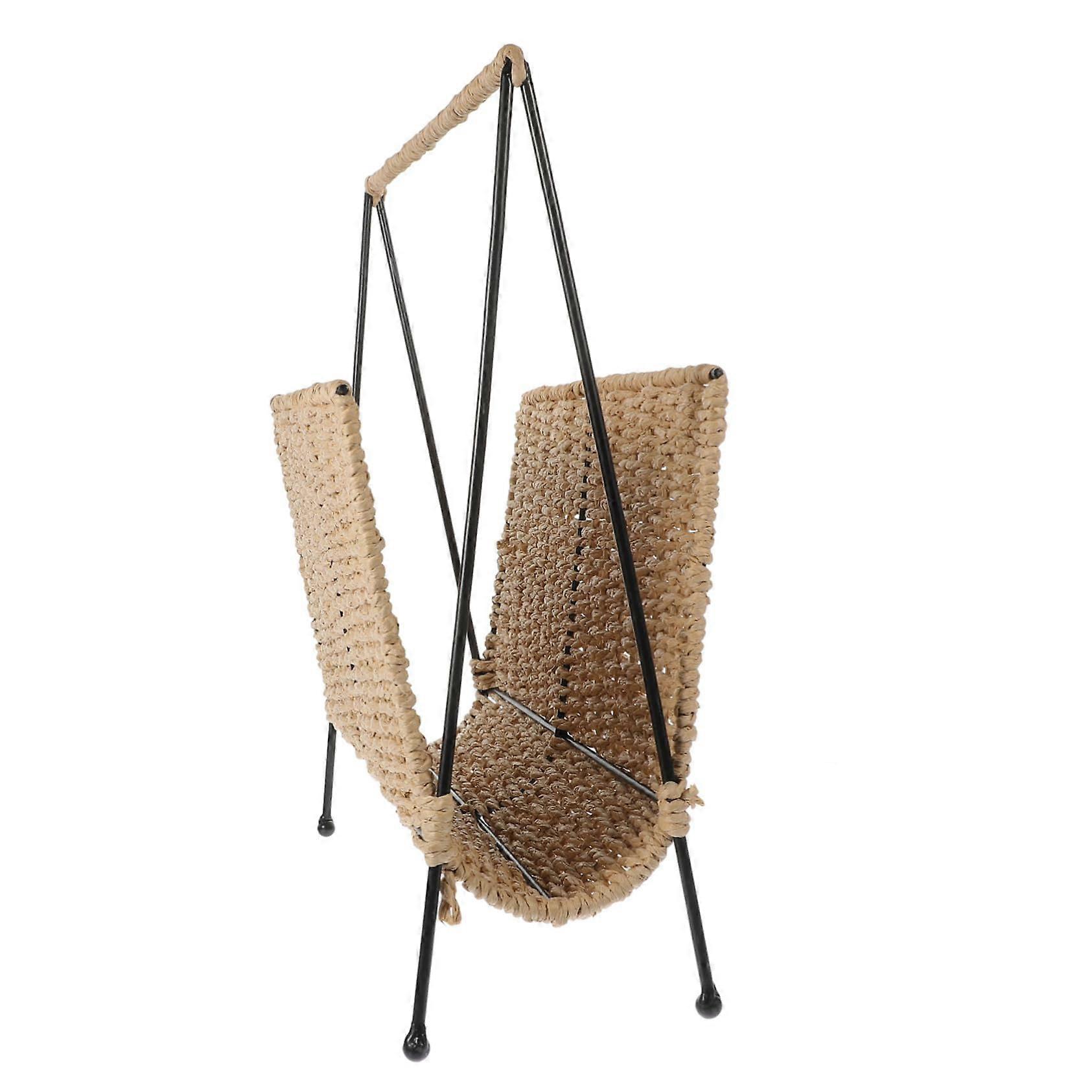 Large Woven Storage Basket with Handles, Rustic Paper Rope for MultiRoom Organization