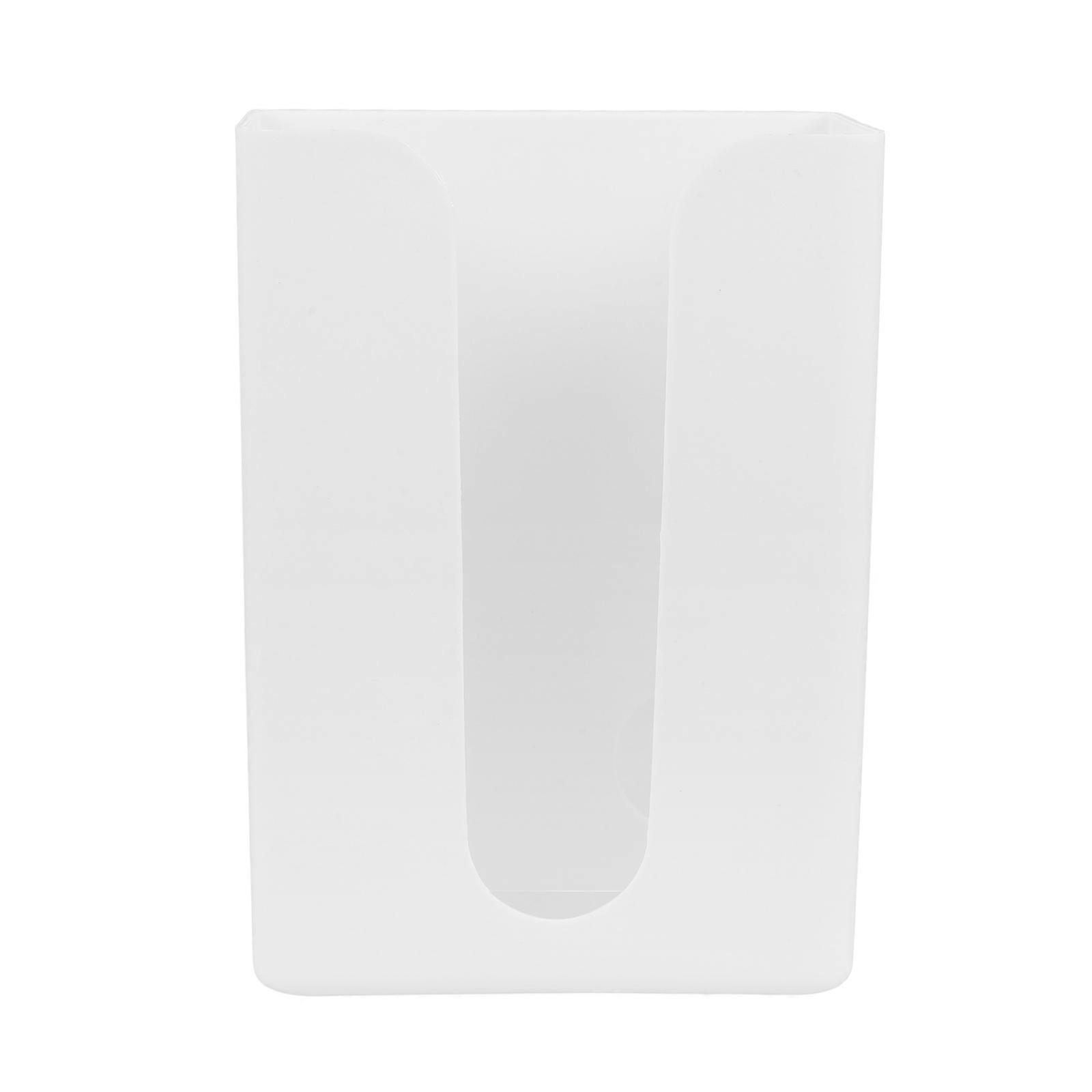 Plastic Wall-Mounted Tissue Box for Storage Use 1Pcs White Holder