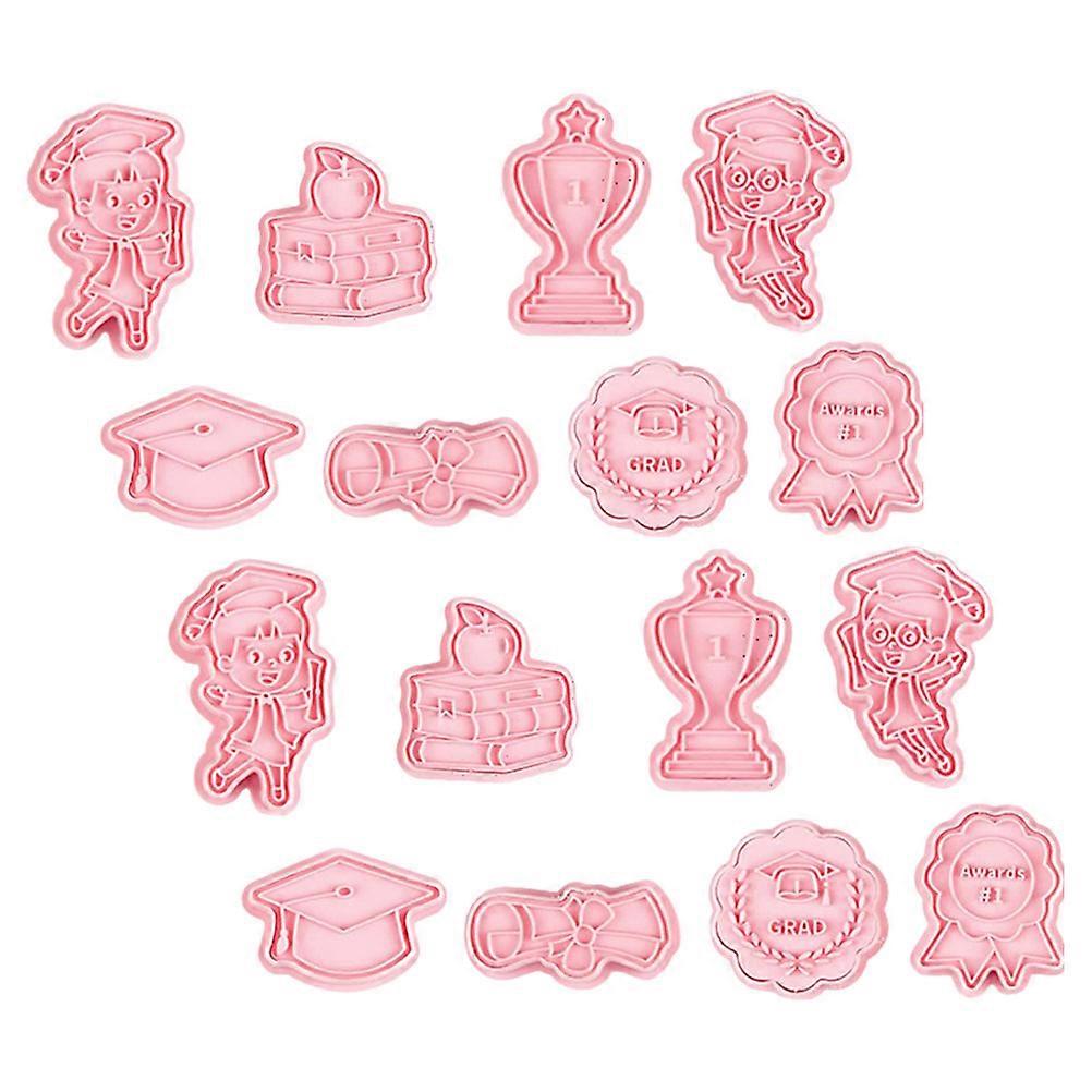 Cookie Cutter Graduation Theme 16Pcs Plastic Mold for Baking Use