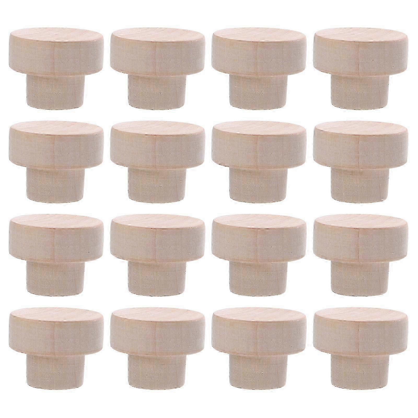 2026 16 Pcs Drawer Pulls Cupboard Handles Single Hole Cabinet Knobs Drawer Door Pulling Handles Wood Knobs Drawer Door Accessory