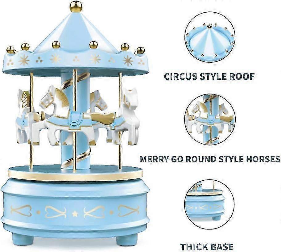 2026 Blue Elegant Music Box for Decorative Keepsake