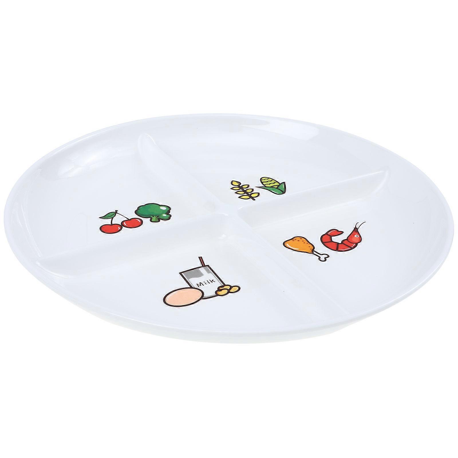 Multi-Grids Food Tray for Storage with Portable Four Grids Tray