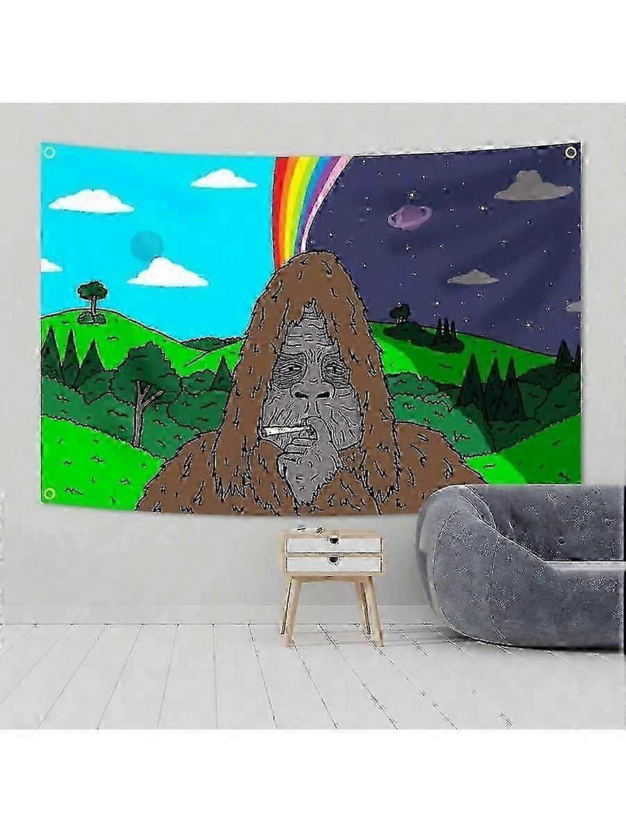 Funny Gorilla Flag Room Decor Durable Polyester Banner with Multiple Display Options