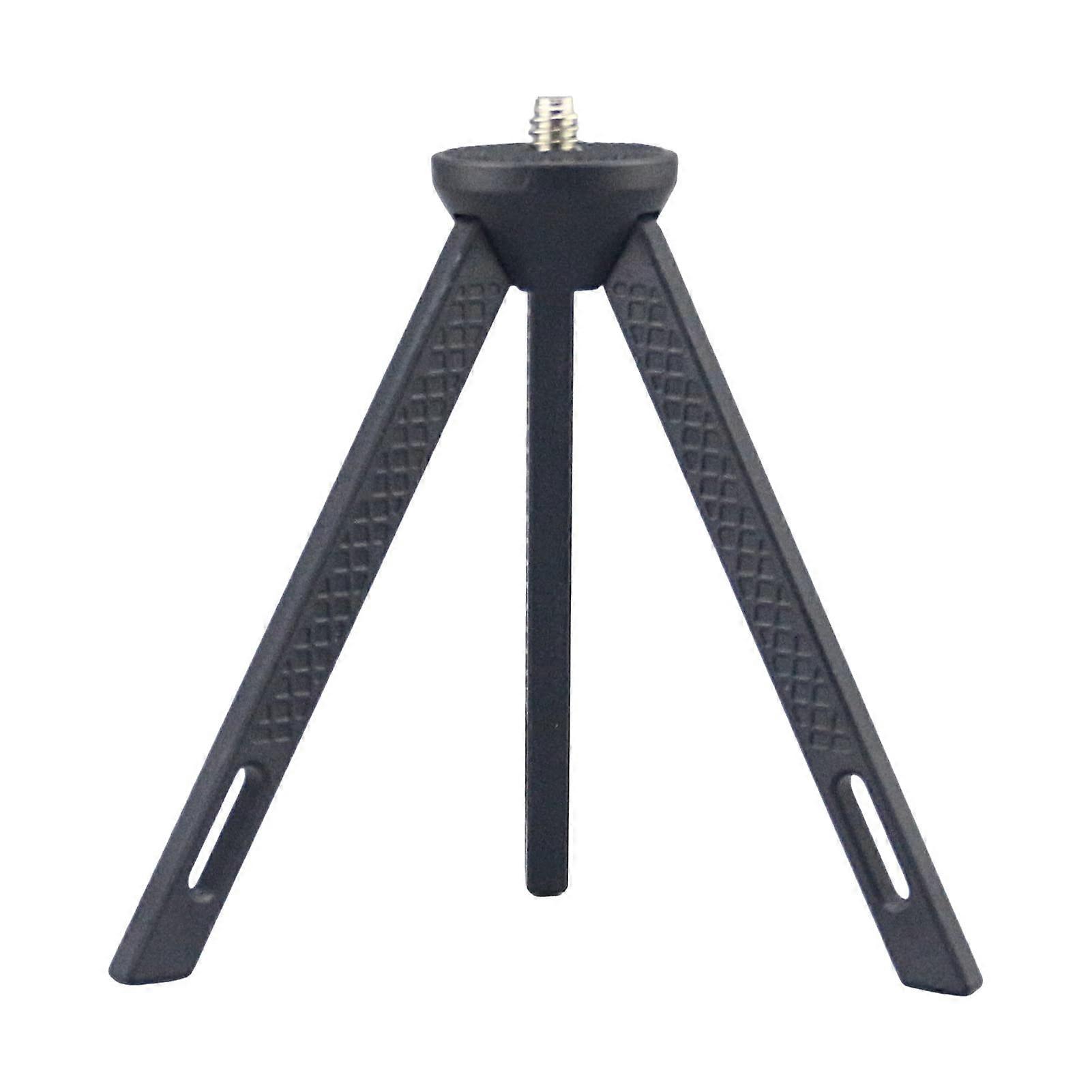 Mini Tripod with Foldable Design for Camera Phone LED Light Camping, ABS Adjustable Legs Black