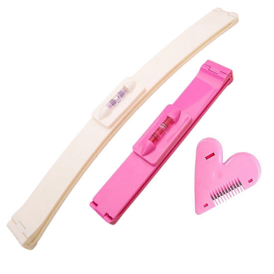 Hair Cutting Kit with Bangs Cutting Tool and Ruler for Precise Bangs Alignment and DIY Styling