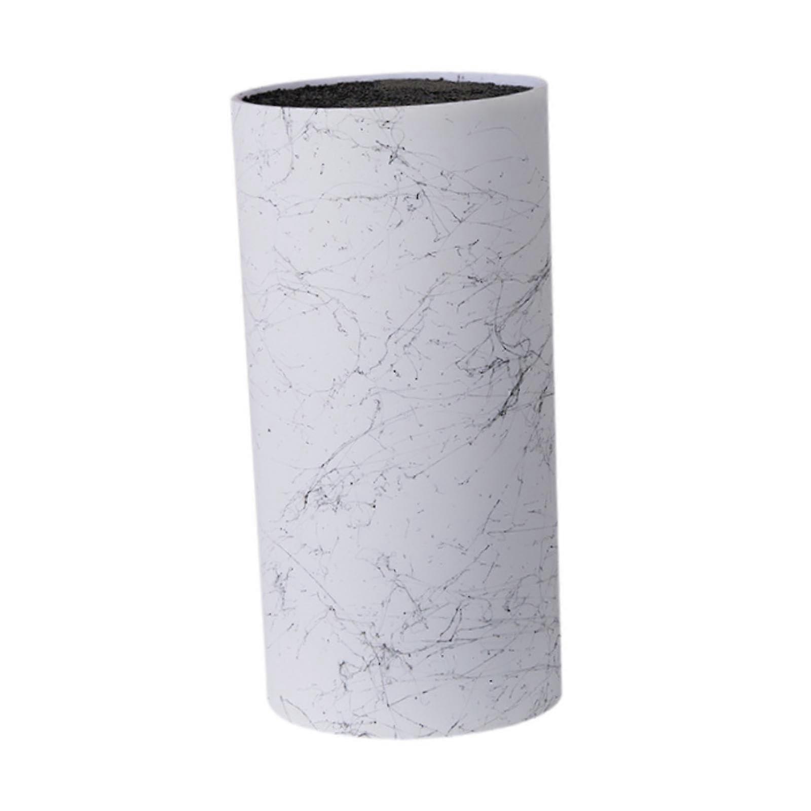 Universal Knife Block Stand with Large Capacity, SpaceSaving Vertical Design, White Kitchen Holder