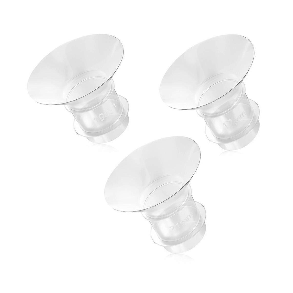 3PCS Breast Milk Pump Flange Inserts Breast Shield Converter Practical Breast Pump Replacement 17mm