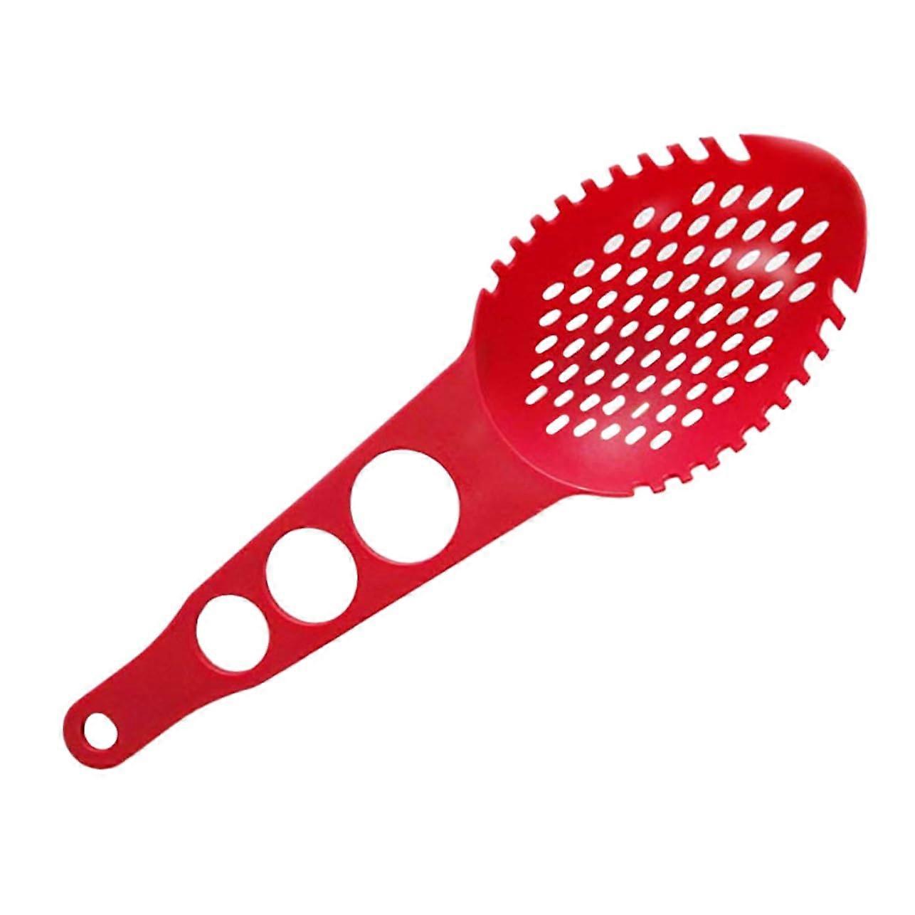 Pasta Server with Colander Design, Nylon Spaghetti Spoon, Heat Resistant, Easy Clean, Ergonomic Grip