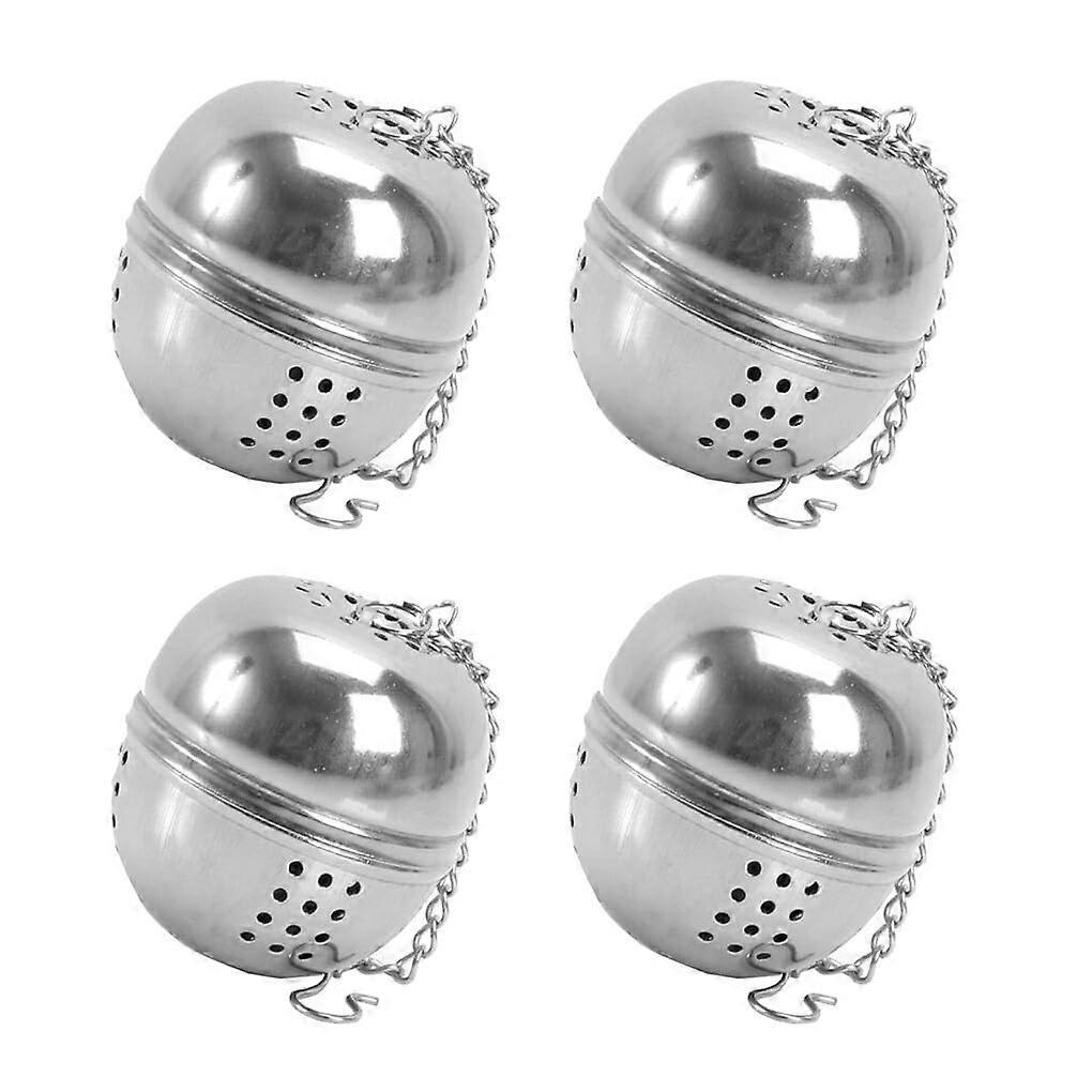 4 Pcs Stainless Steel Tea Strainer Rustproof Loose Leaf Infuser Filter Ball for Tea and Spices