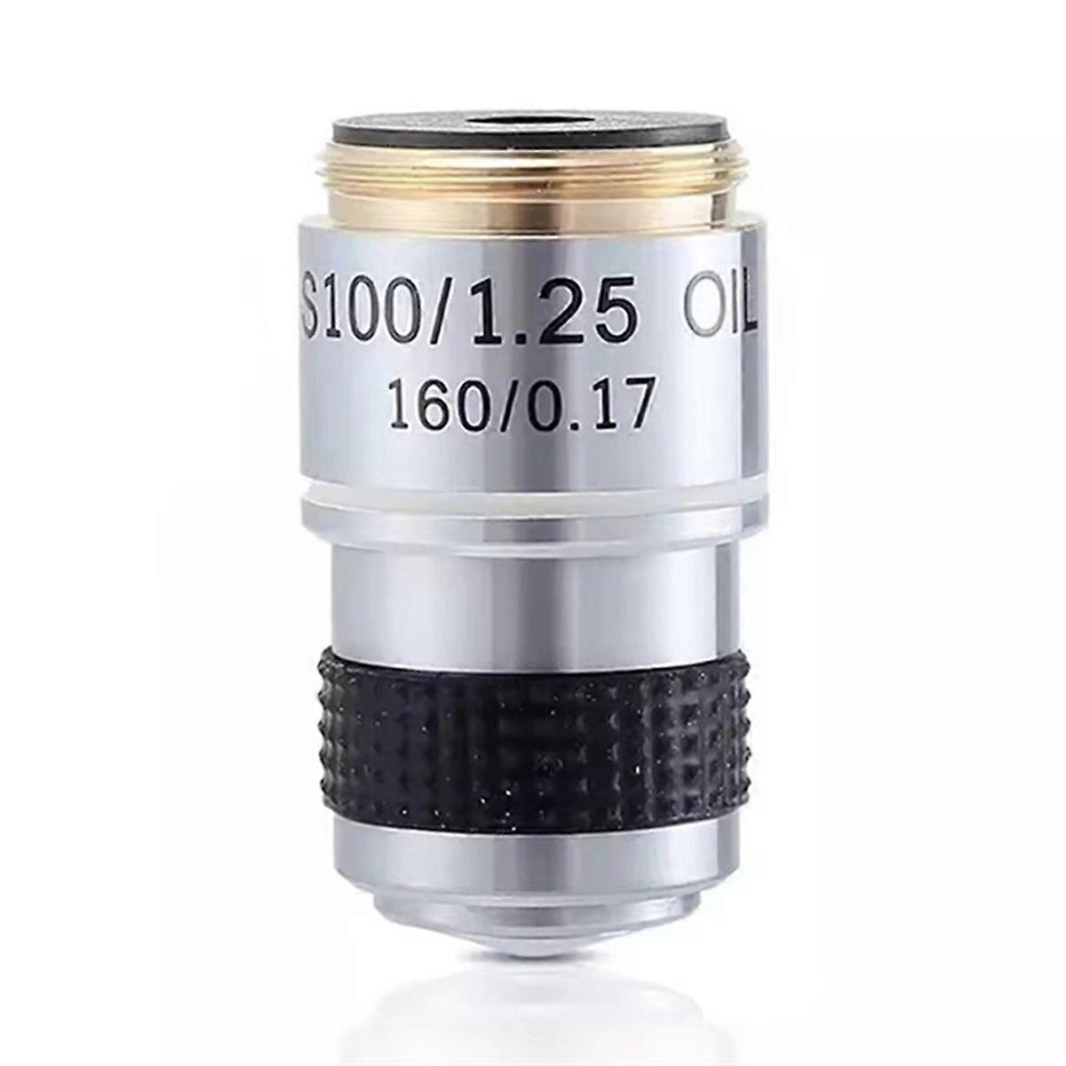 185 100X Biological Microscope Achromatic Objective Lens Microscope Lens Adapters Compact Objective