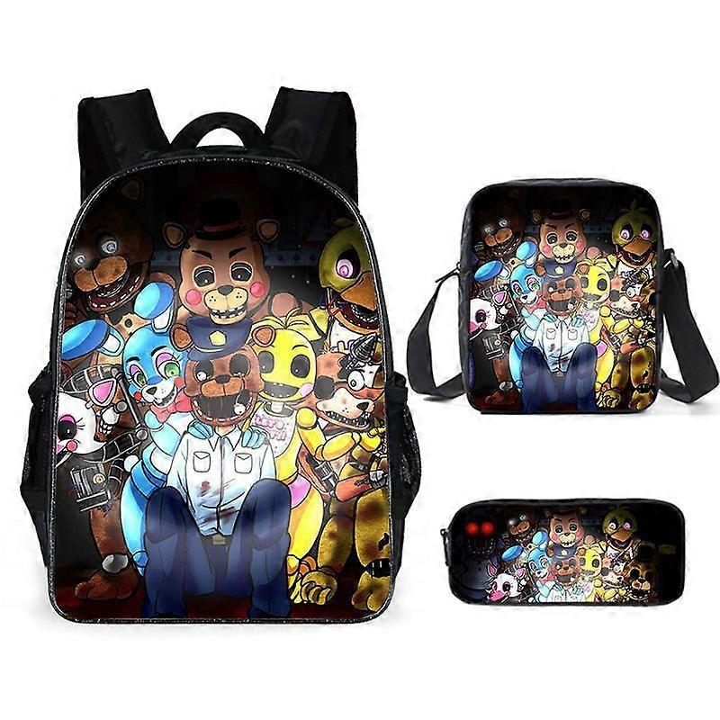 Five Nights Backpack, School Bag, Children's School Bag, Backpack, Men's Backpack, Laptop Backpack, Three-piece Backpack