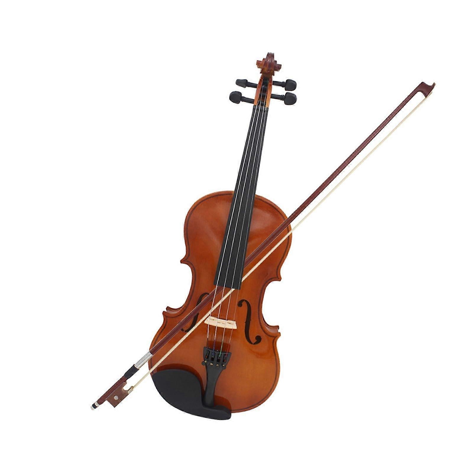Full Size Solid Wood Violin for Adults Beginners with Case, Clear Tone and Smooth Playability