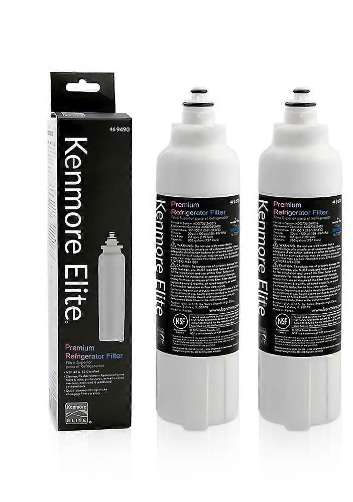 9490 OEM Refrigerator Water Filter 2 Pack, Easy Fast Installation, 200 Gallon Capacity, Six Month Replacement