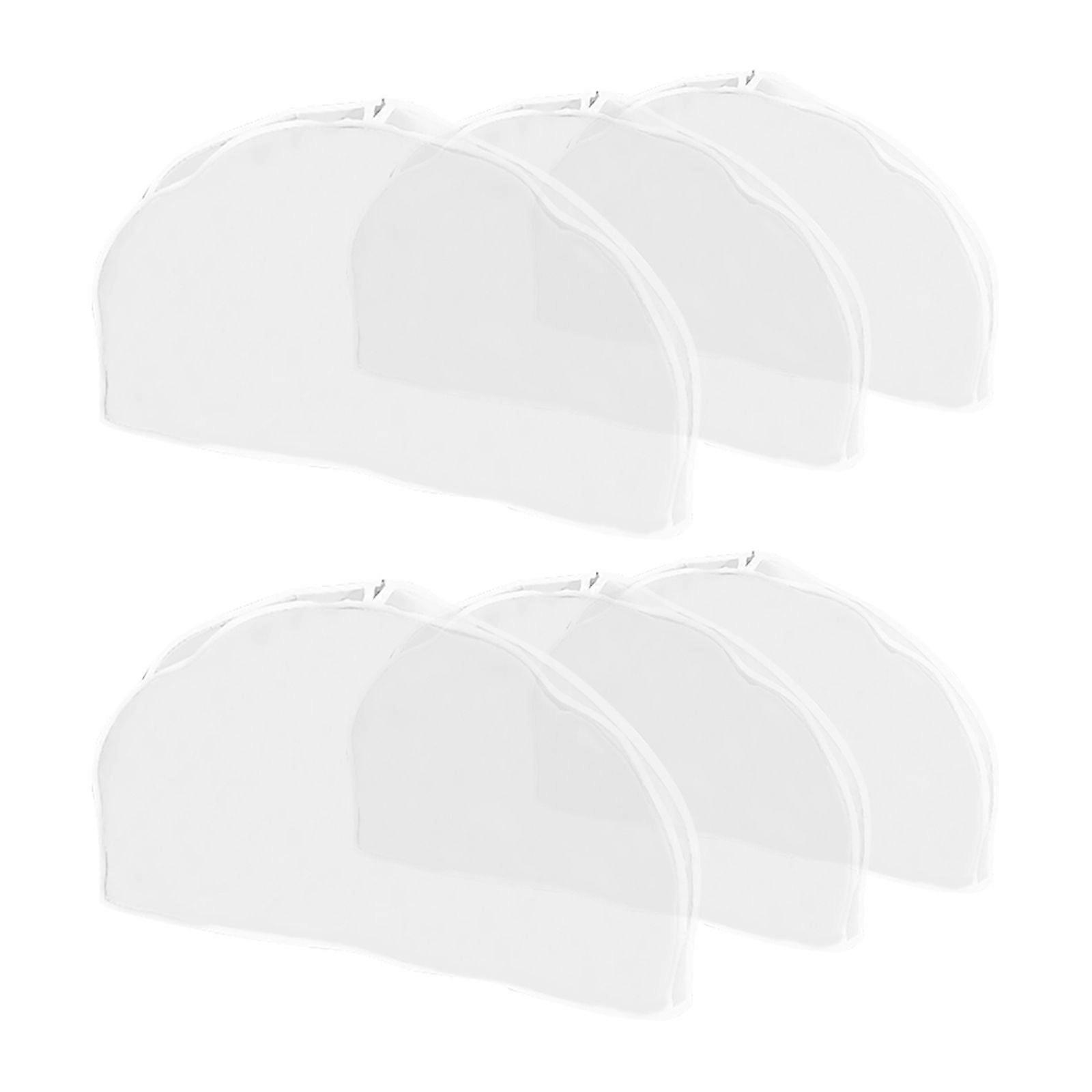 6Pcs Translucent Plastic Shoulder Clothes Covers Dust Protectors for Clothes Storage