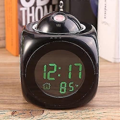 LED Projection Alarm Clock with Temperature Display and Voice Function Delay Alarm Classroom Wall Clock