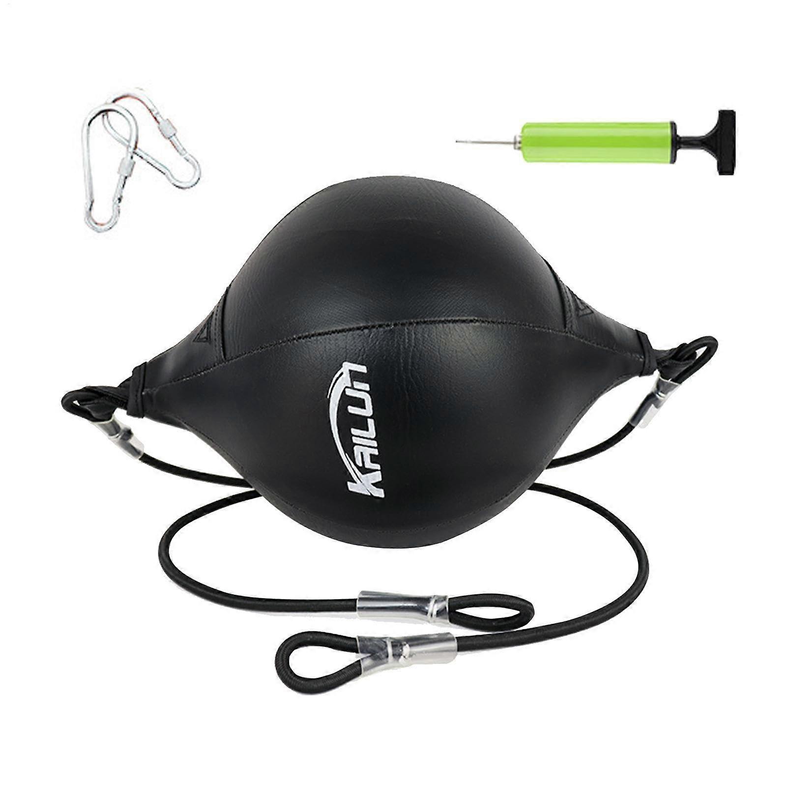 Adjustable Reflex Boxing Ball with Gloves, Durable Speed Punching Bag for Home Training Black