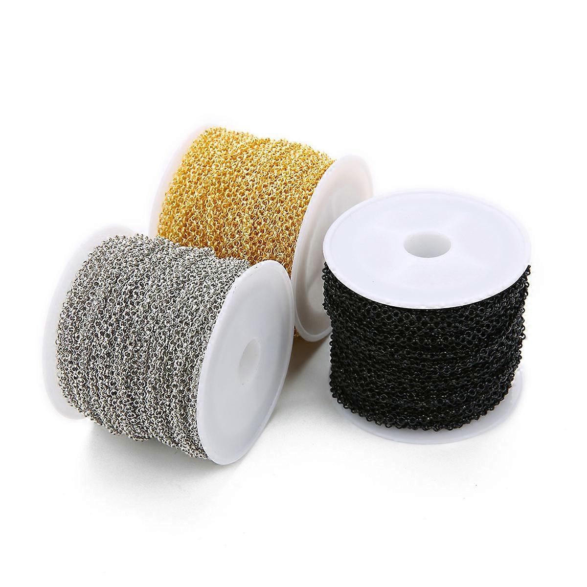 DIY Making Accessories Cable Chain Black Shaped Link for Jewelry 3Mm