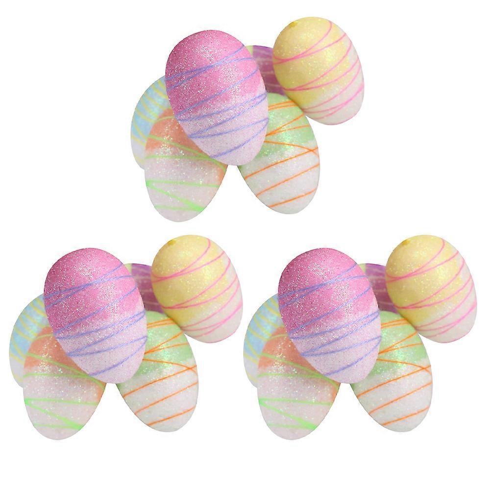 Colorful Easter Egg 18Pcs Decoration Egg for Easter Party Hanging Use