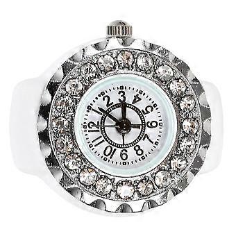 Stijlvol vingerhorloge met retro, eenvoudig design, glas, voor dames en heren, geschikt voor dagelijks gebruik, 1 stuk