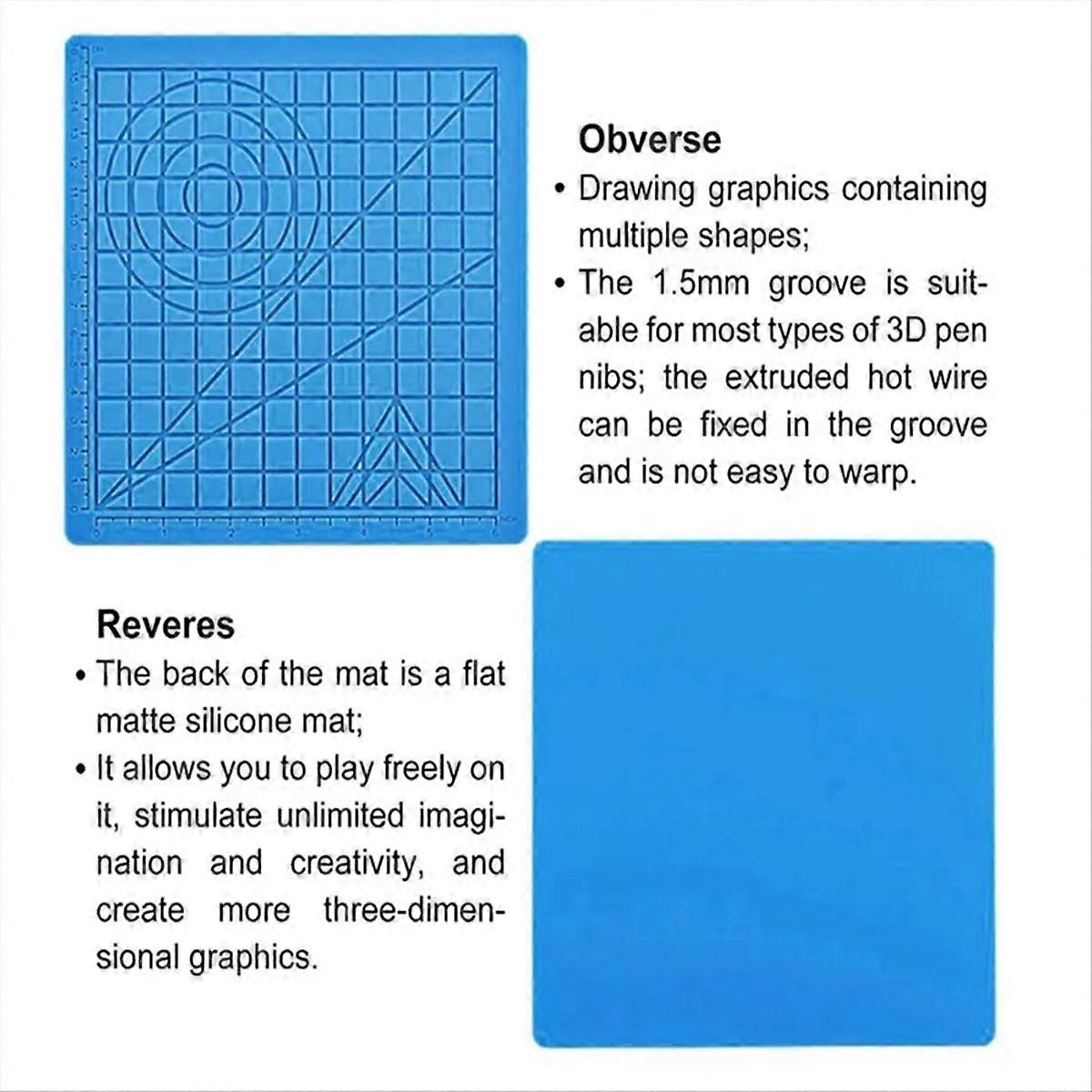 3D Printing Pen Silicone Mat DIY Drawing Template Pad Art Tools,A