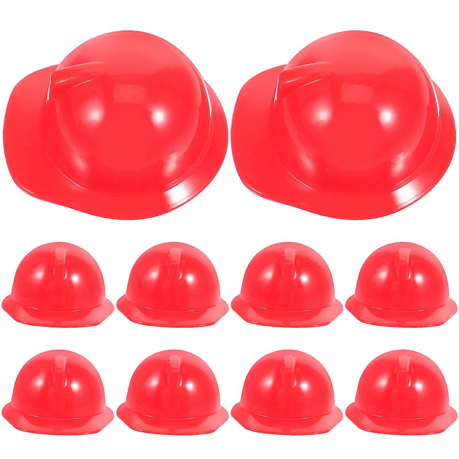 Mini Safety Toy Red Plastic for Doll Use 10Pcs Set