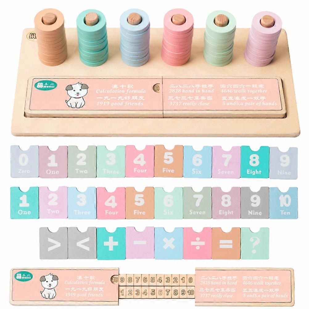 Educational Tools Arithmetic Abacus Calculating Tool For Early Education Assorted Color Waterless Paint 1 Set
