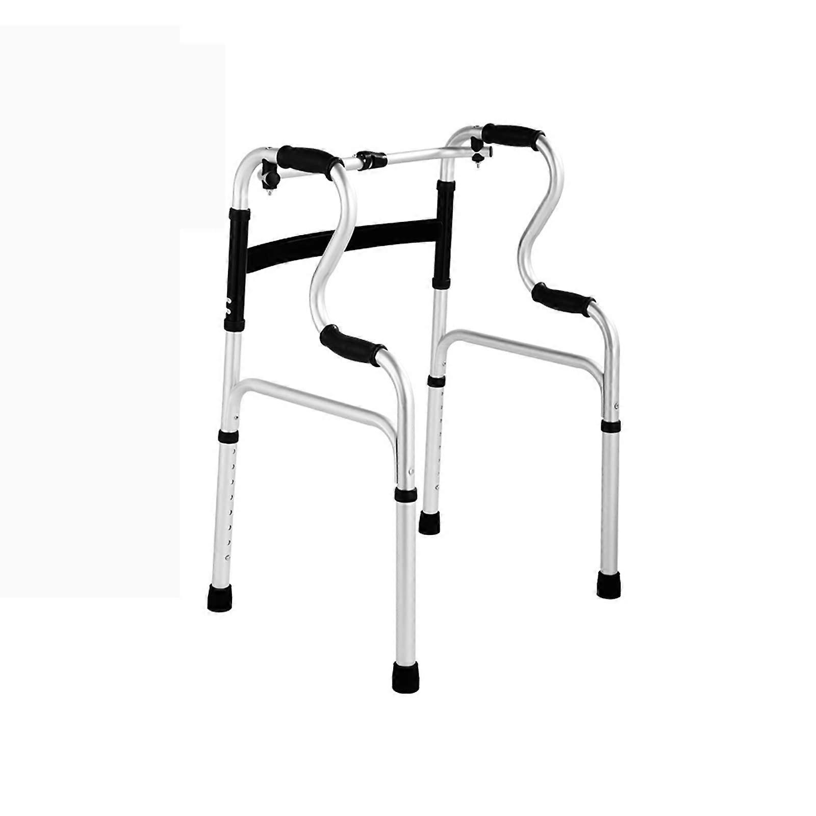 Lightweight Folding Walker with Seat and Adjustable Height Aluminium Frame for Elderly