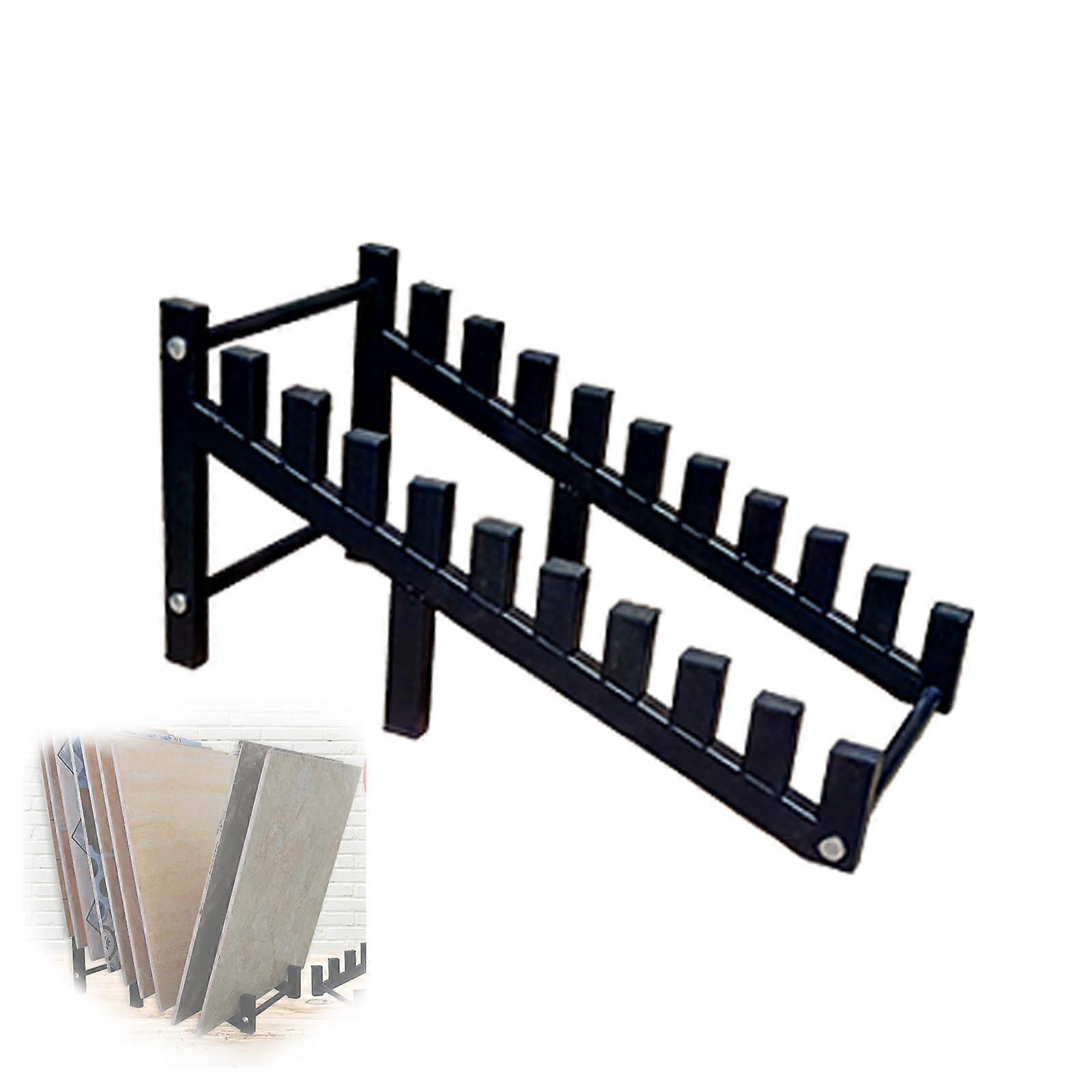 Metal Tile Display Stand RustProof Ceramic Sample Rack for Showroom Stores 63x30x28cm