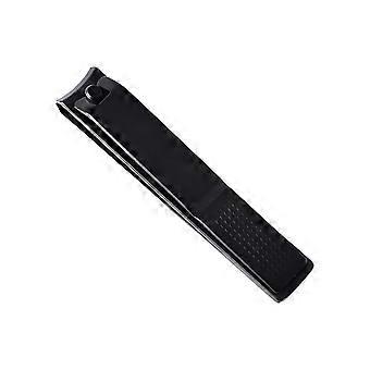 Black Stainless Steel Nail Clippers with Precise Cutting Edge and Builtin Nail Shiner, Travel Size