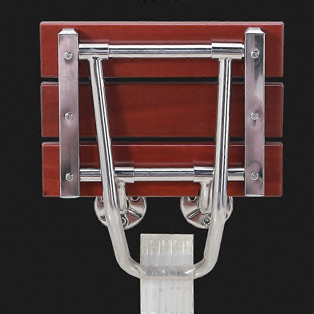 Folding Solid Wood Shower Seat Wall Mounted 250kg Load SpaceSaving Bench for Elderly M