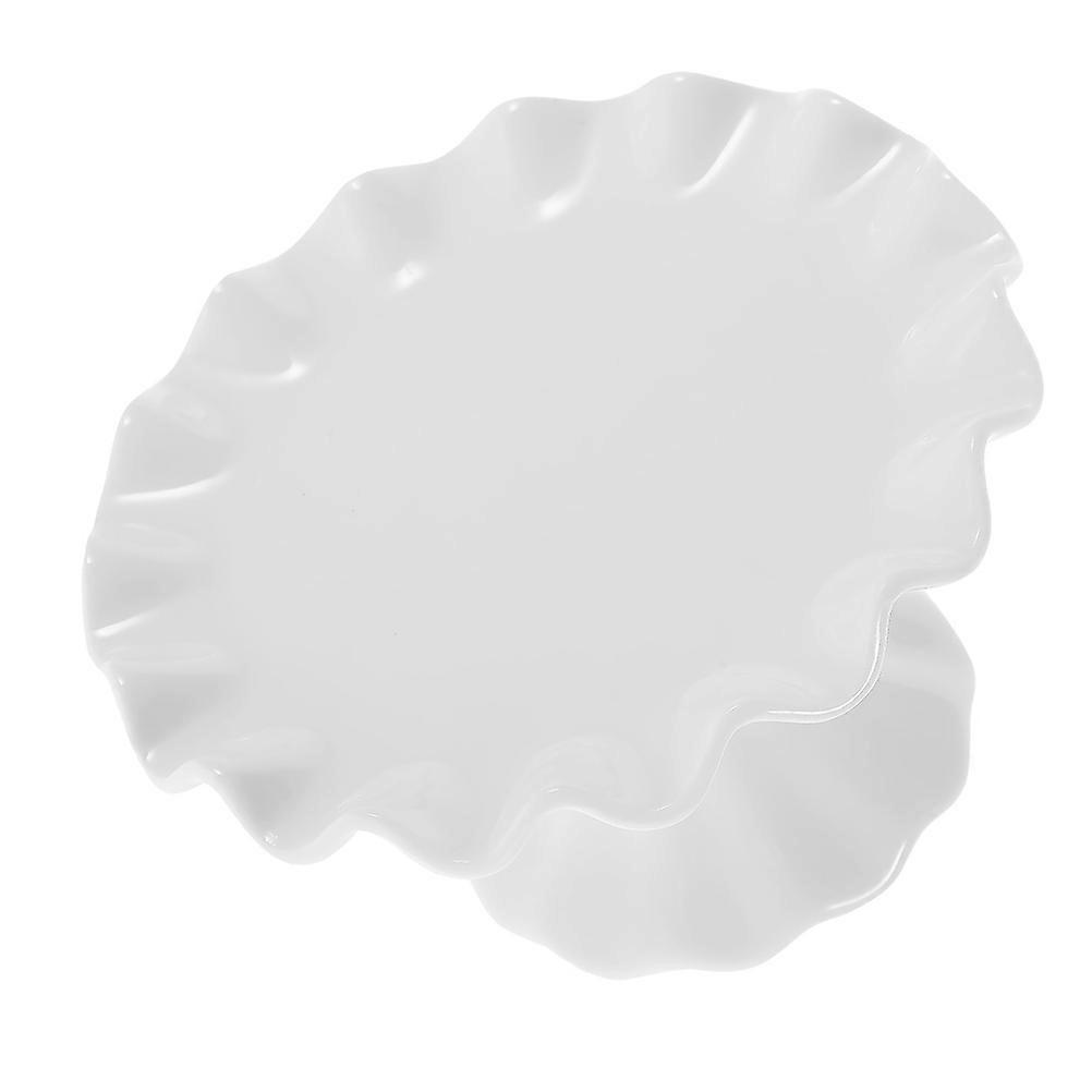 Egg Cake Stand Ceramic Dessert Display Plate for Storage White Multi-Functional