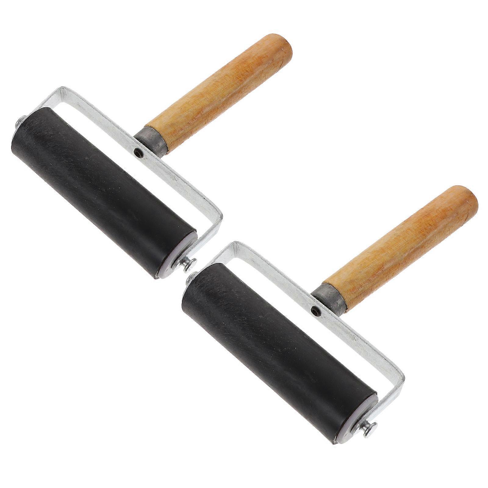 Rubber Rollers for Printmaking Use 2Pcs Handheld Ink Roller Set