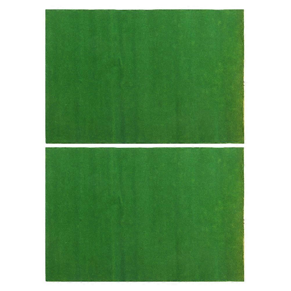Simulated Lawn Grass Mat for Decoration 2Pcs Realistic Artificial Turf Patch
