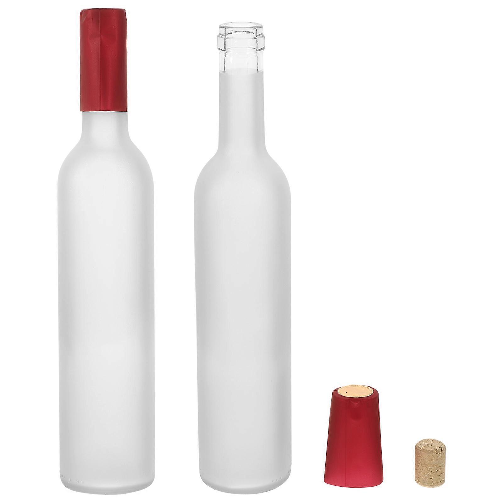 White Glass Empty for Storage 2Pcs Multipurpose Decorative