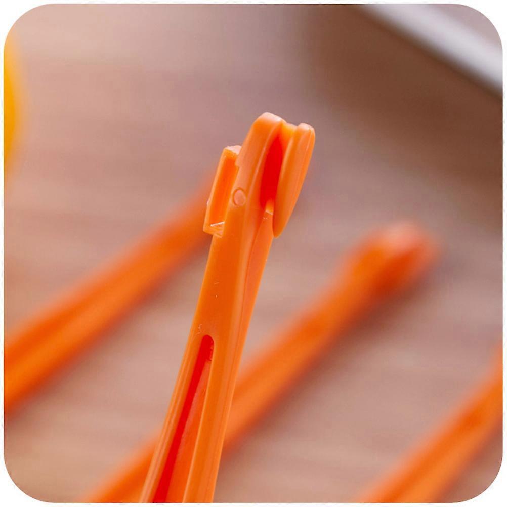 Orange Long Plastic Fruit for Kitchen Use 5Pcs Opener