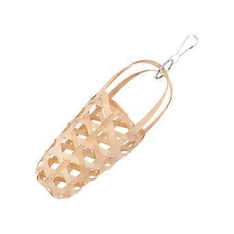 1 panier de recherche de nourriture pour perroquet, poussins, oiseaux, jouet à mâcher (couleur bois)