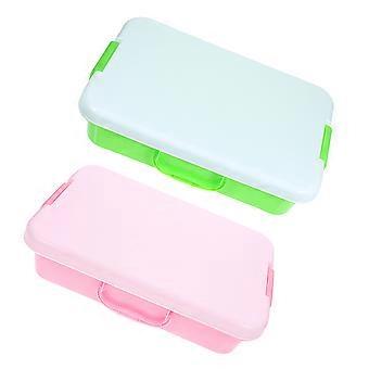 Children's Sandbox Portable Sand Box 2Pcs with Handle for Kids Toys