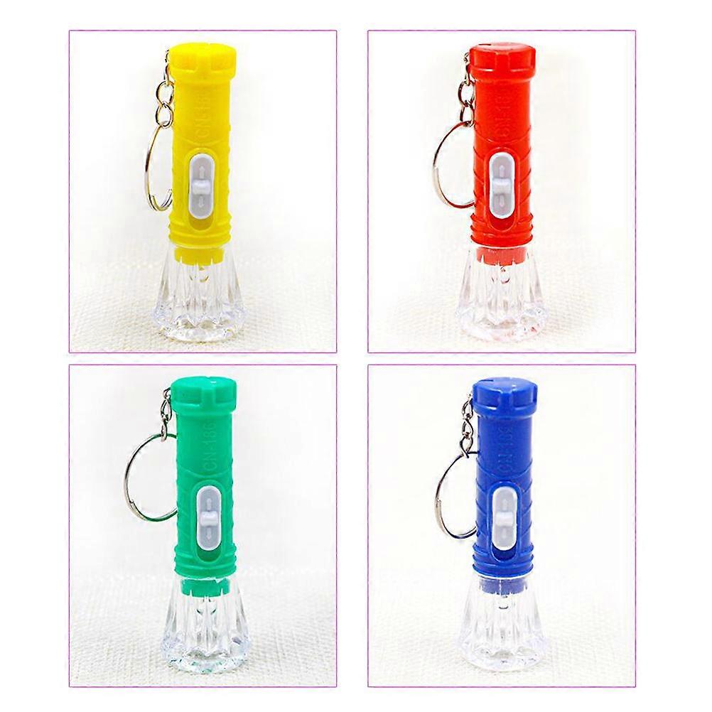 Torch Keychain Plastic Mini Flashlight Keychains for Decoration 40Pcs