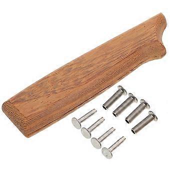 Messerschneidergriff - Ergonomischer Griff mit Holzmaserung für Küchenmesserersatz - Holzgriff mit Nietenschneider-Reparaturzubehör