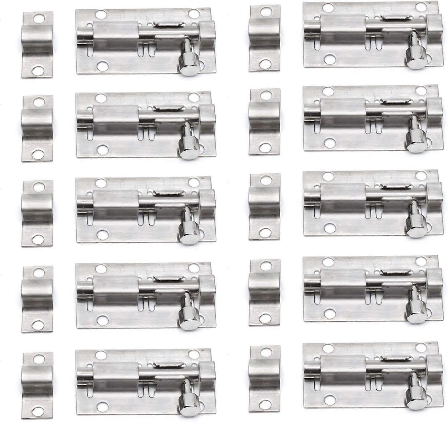 10pcs 2"X1" Stainless Steel Automatic Gate Latch Hardware