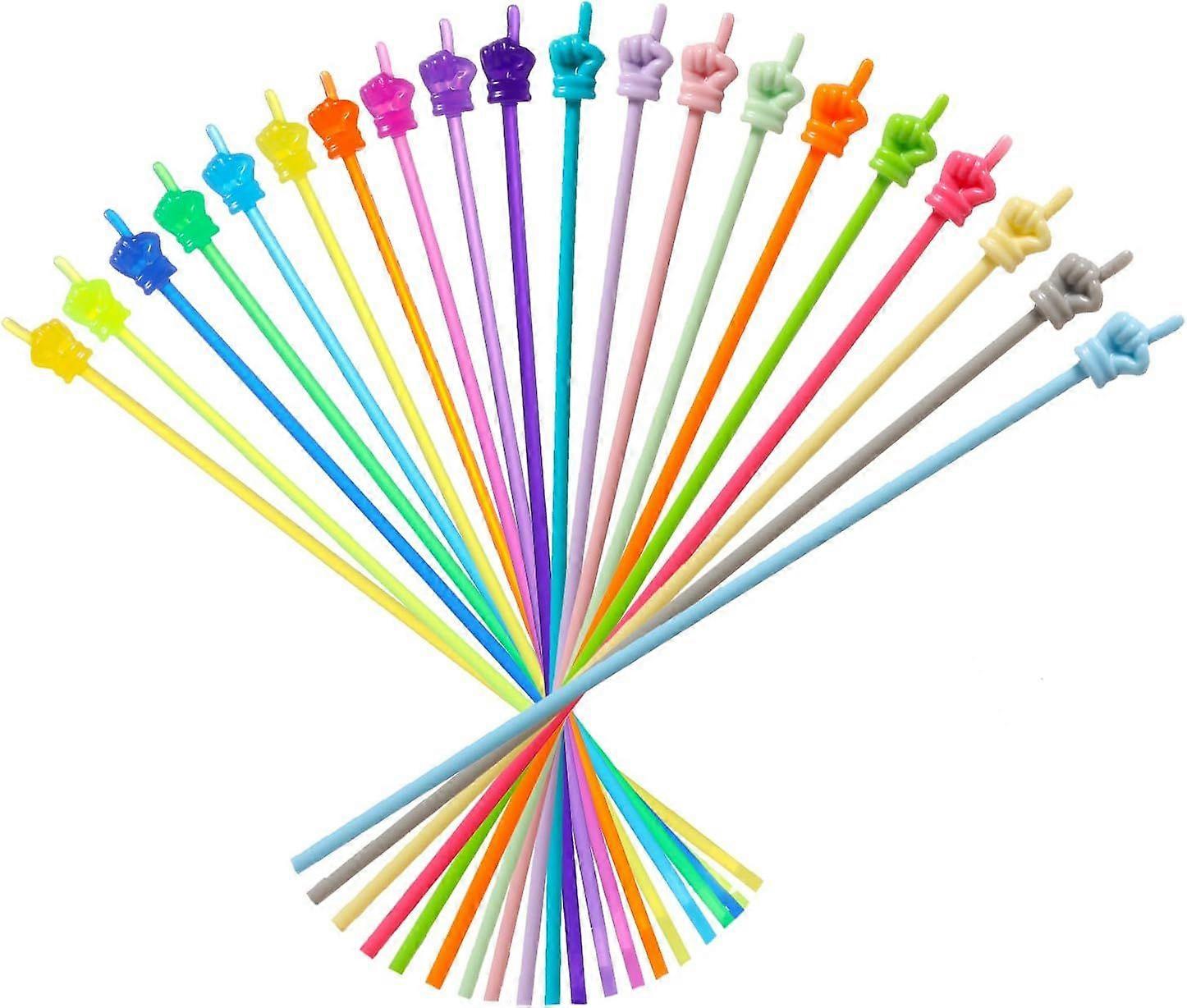20 Pack Mini Manual Pointers (Random Color), Plastic Finger Pointer for Teachers Reading Pointer Stick Primary Kindergarten Teaching Reading