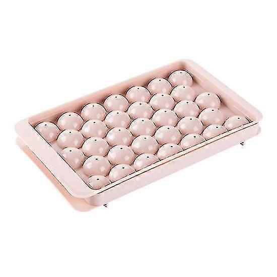 Creative Round Ice Tray With Lid Plastic Ice Cube Mold