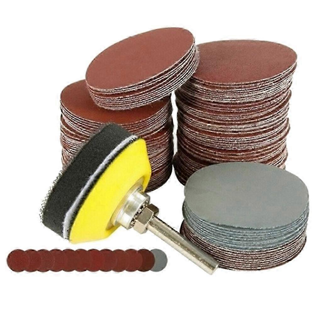100pcs Self-Adhesive Flocking Round Emery Papers