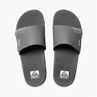 Reef Fanning Slide - miesten vedenkestävät harmaat sandaalit, joissa on pullonavaaja.