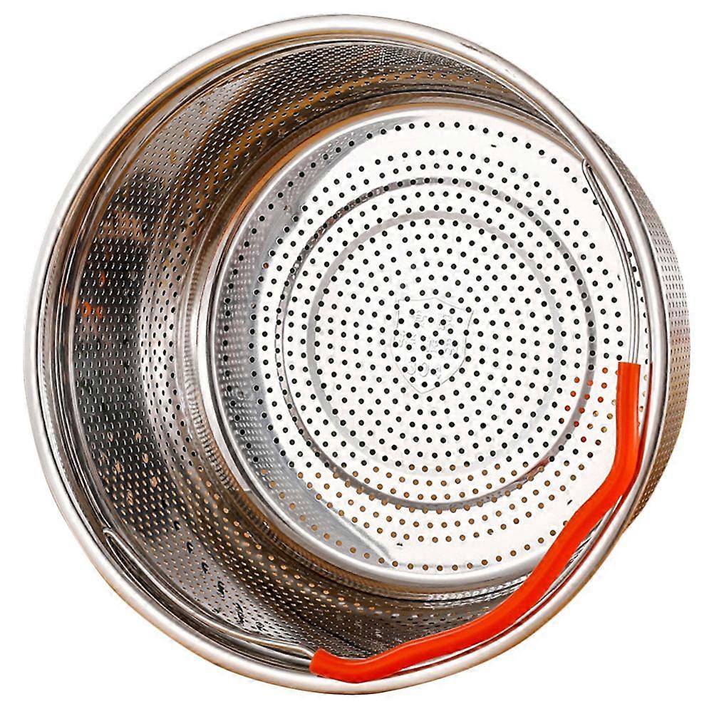 Round Steaming Basket Multi-function Steaming Basket Steamer Basket for Cooker Pot(3.5L)