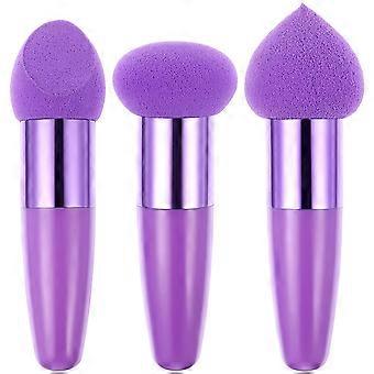 Makeup Sponge 3Pcs Foundation Blender Sponges with Handle for Makeup