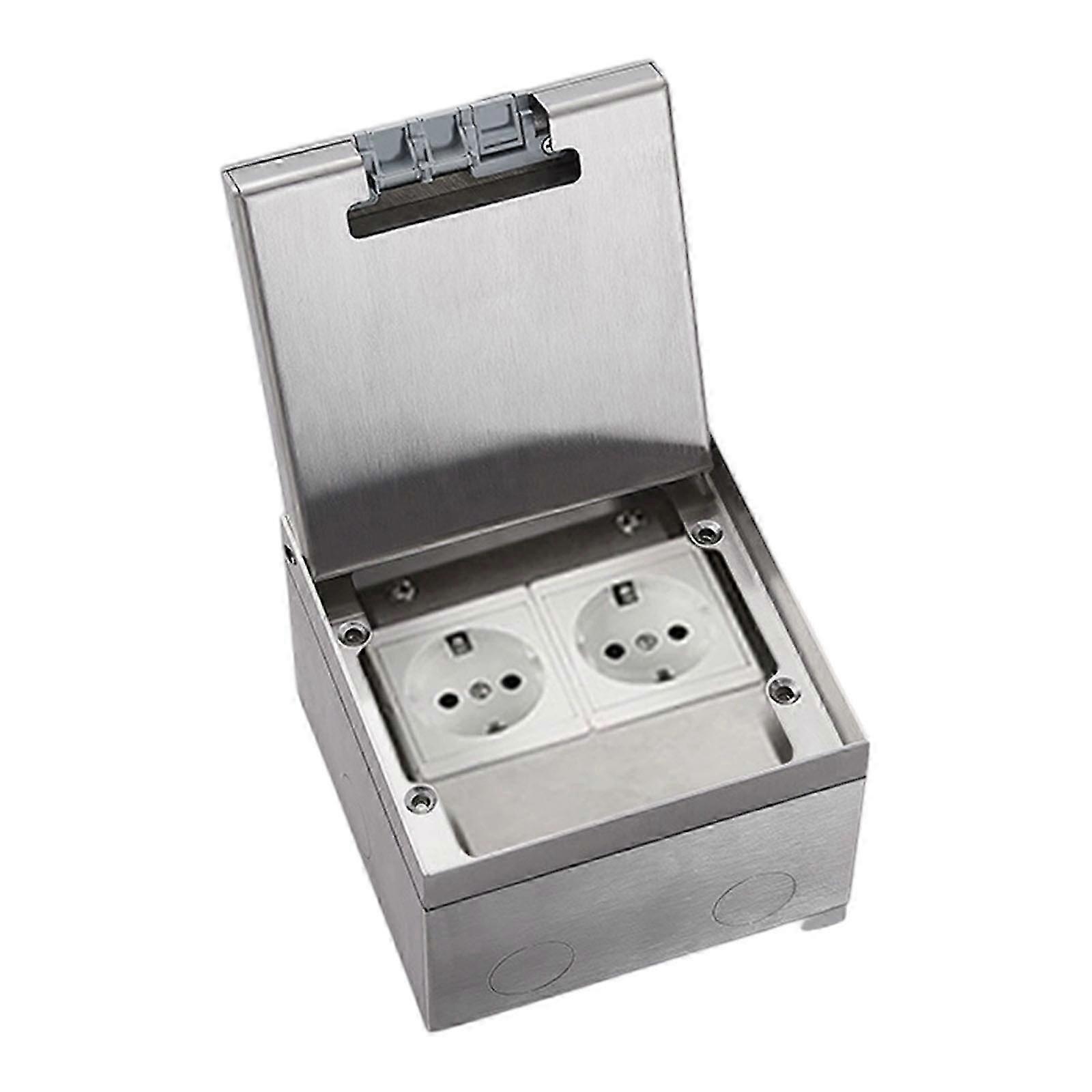 Embedded Flat Thin Floor Plug Socket Stainless Steels Marble Floor Socket Box Flat Floor Concealed Socket for Home Multicolor